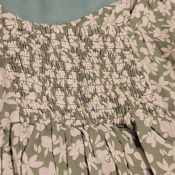 Wonder 🎄Nation Size L 10-12 Green Floral Shirt NWT - Picture 6 of 6